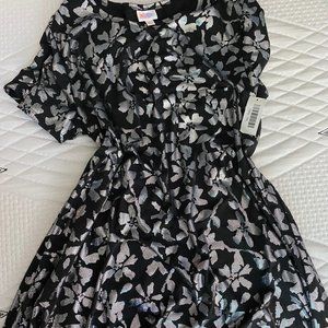 LuLaRoe Black and Silver Carly Dress